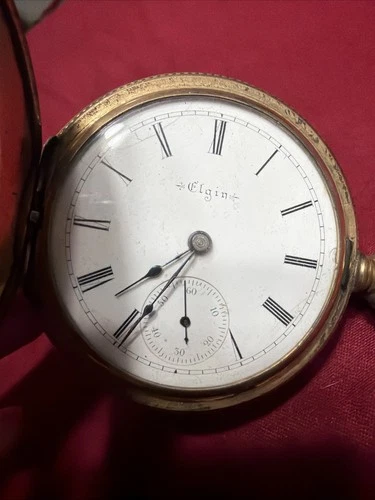 Antique Elgin Men’s Pocket Watch Gold Tone serial Number 917290