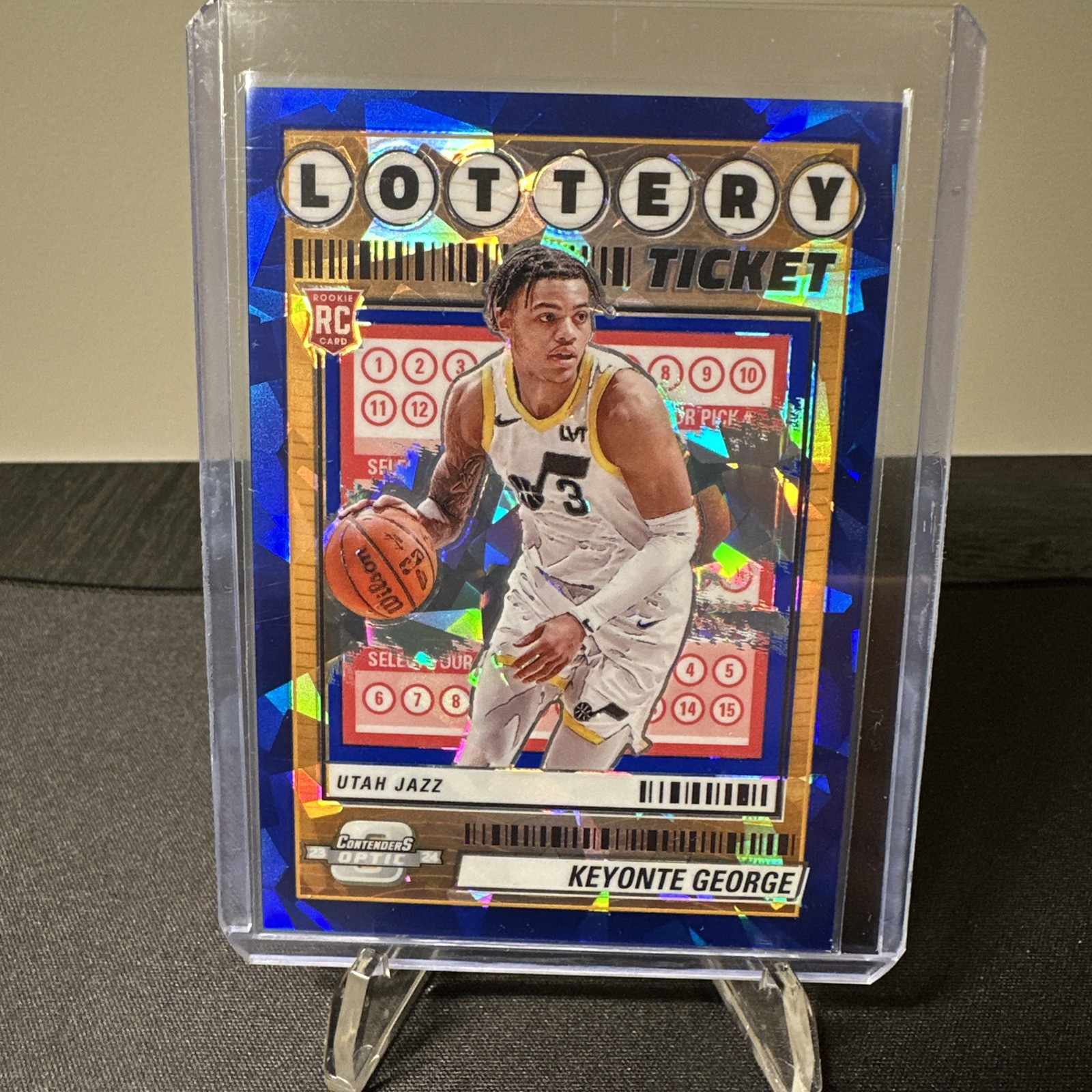 2023-24 Contenders Optic Keyonte George Rookie Blue Lottery Ticket /75 *notes