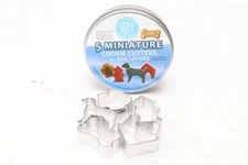 R&M International  Cookie Treat Cutter Miniature Dog 5-Pcs Set in Tin Box