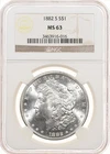 1882-S $1 NGC MS63 Morgan Silver Dollar - White