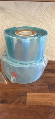 Uline 100 Gauge 4  Wide 2 Rolls x Approx 1500' PVC Shrink Film Tubing S-6636