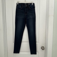 Curve Appeal Women  s High Rise Comfort Waist Essential Skinny Jeans 4/27
