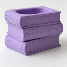 Stack Of Purple Books Planter 3D Printed