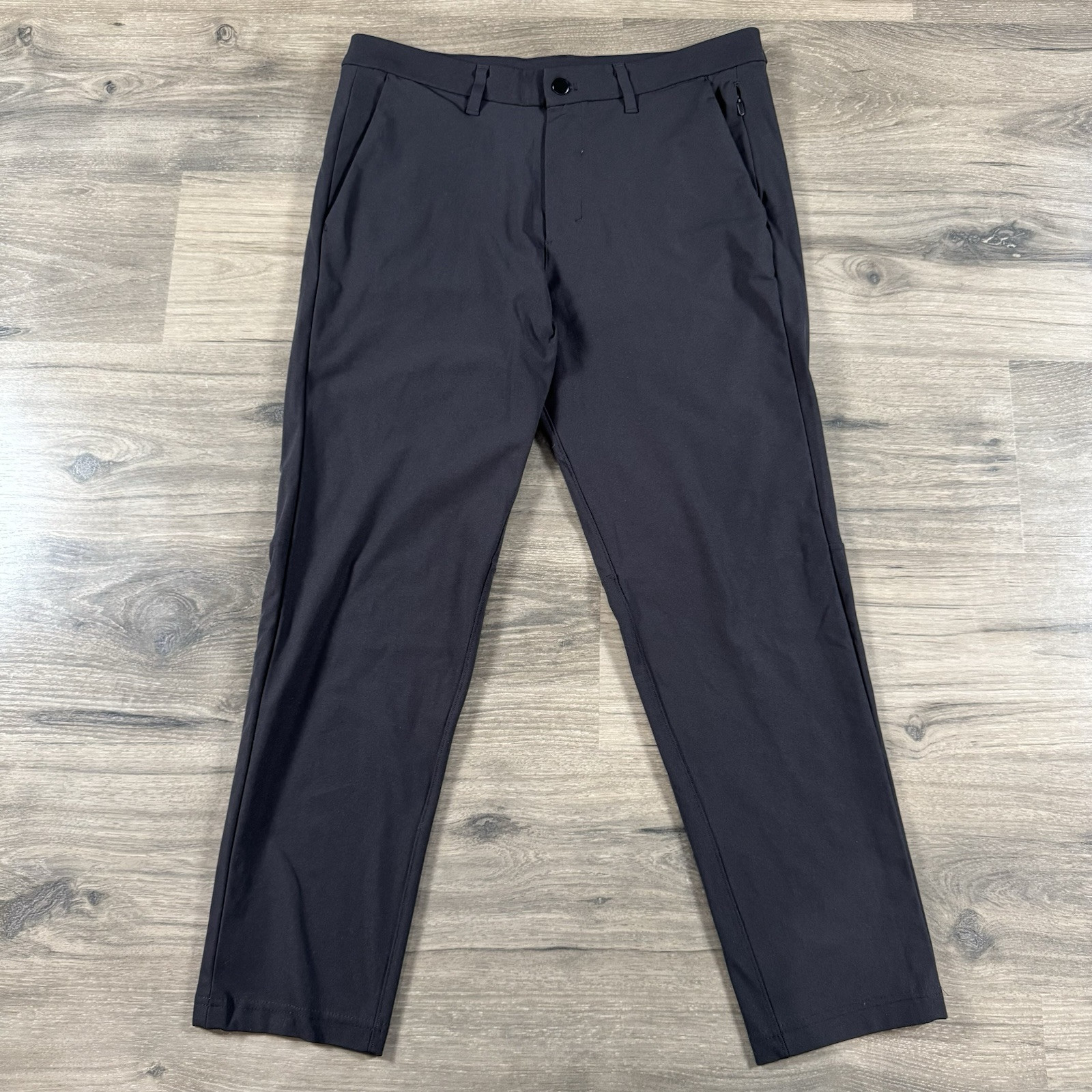 Lululemon ABC Pants Mens 33x27 Black Classic Warpstreme Preppy Dress