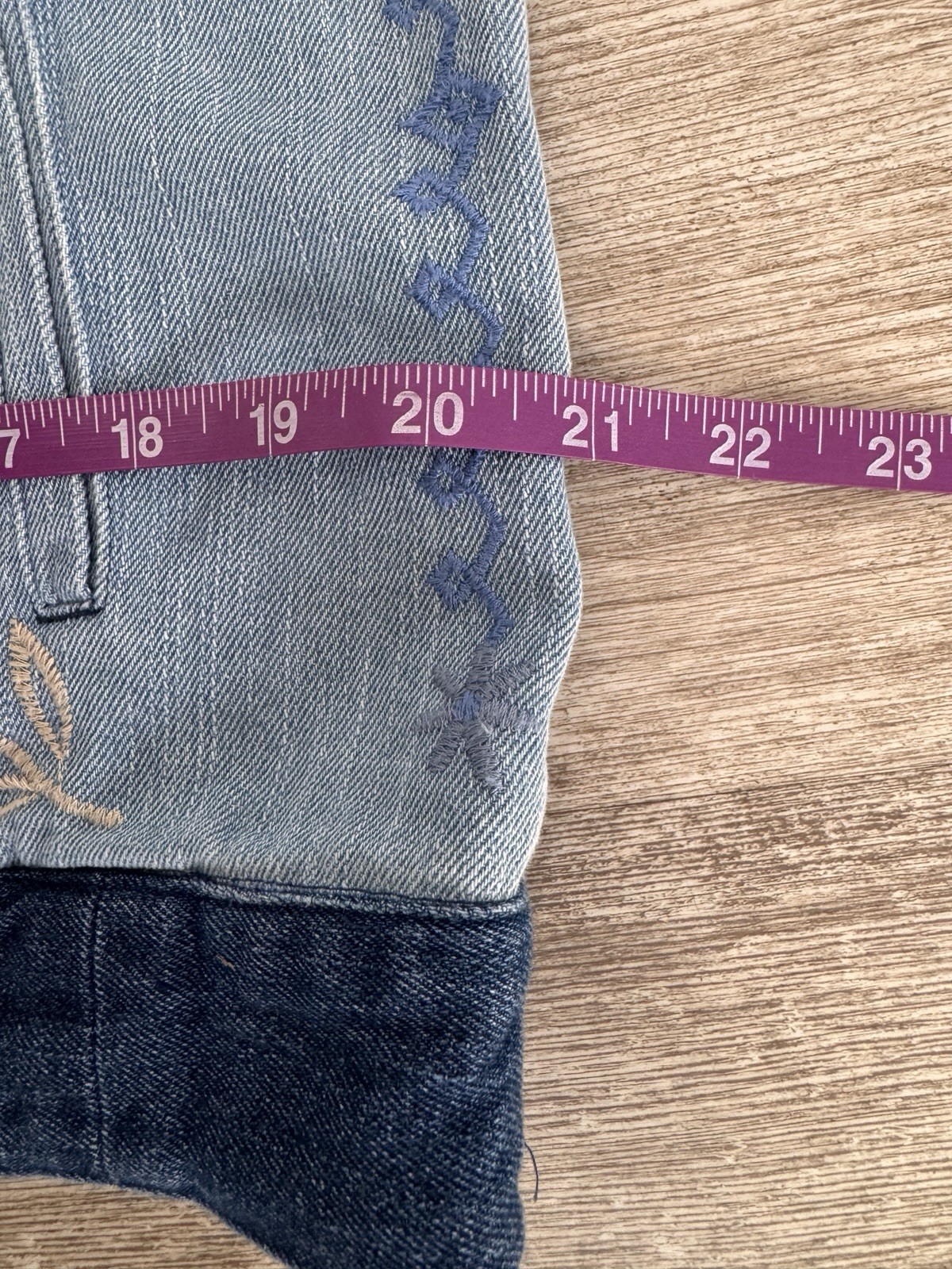 Johnny Was Workshop Embroidered Patchwork Denim J… - image 13