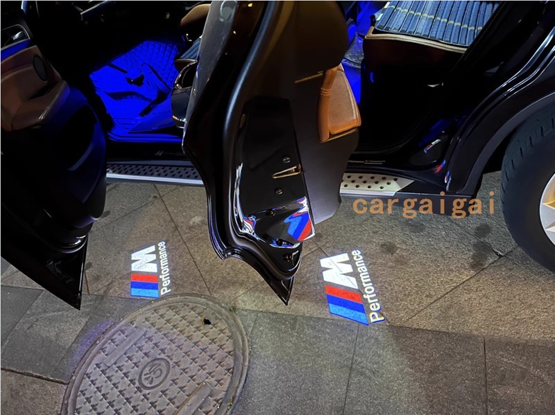 2pcs(M Performance ) LED B-M-W Car Door Welcome Puddle Light Projector Lamp