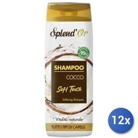 12X Bundle Splend'or Shampoo 300 Ml. Weichmachende Kokosnuss