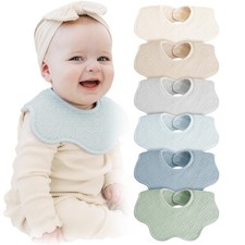 Muslin Baby Bibs 100 Cotton Absorbent Bandana Drool Bibs for Teething and Dr...