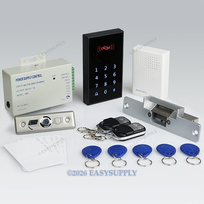 DIY Full Complete RFID Door Access Control Kit Set With Electric Strike Lock NEW