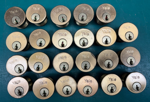 Lot of 23 Yale TA Mortise Cylinders - Locksmith Locksport