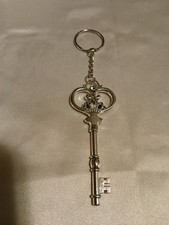Heart With Crown Skeleton Key Keychain Silver Key Ring Heart Key Keychain