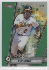 2019 Bowman's Best Green Refractor 15/99 Khris Davis #6 5y3