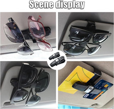 2PCS Glasses Holders for Car Sun Visor, Glasses Clip Organizer, Sunglasses Ey...