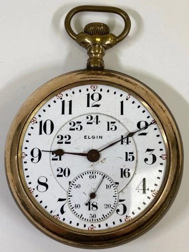 Antique ELGIN 21 Jewels Pocket Watch, Pre-Owned, Runs, Missing Crystal (35-#29)