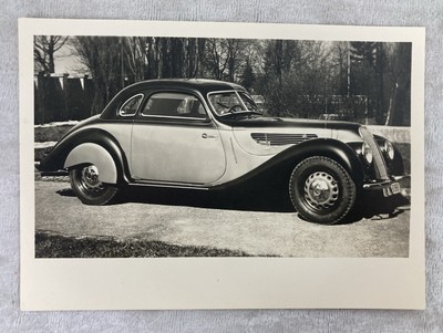 Vtg BMW 327/28 Coupe Postcard Echte Photographie 1937-1940 No Writing Unstamped
