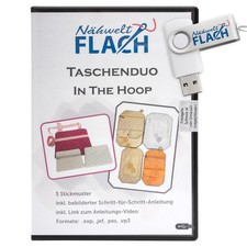 Nähwelt Flach Stickmuster USB Taschenduo - I...