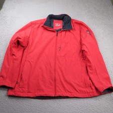 Chick Fil A Employee Jacket Mens 2XL Red Windbreaker Fleece Lined Uniform Oobe