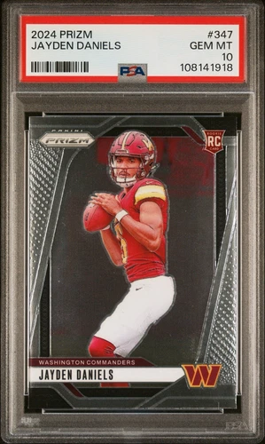 Jayden Daniels Rookie 2024 Panini Prizm #347 PSA 10 Gem Mint Base NFL RC