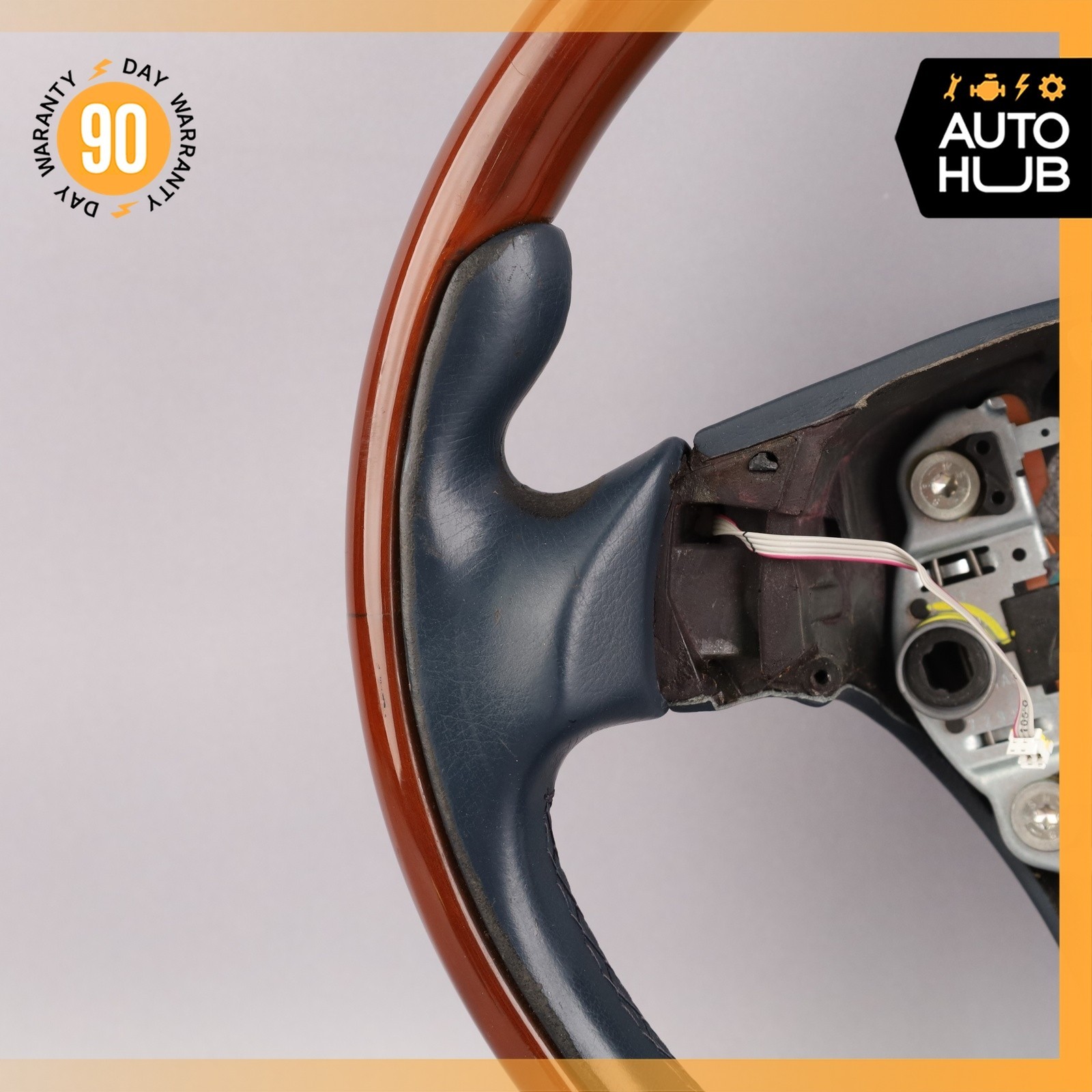 03-13 Maserati Quattroporte M139 Steering Wheel Palissandro Wood Blue OEM 72k