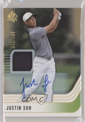 2021 SP Authentic Auto Swatch Limited 33/100 Justin Suh #46 Rookie Auto RC sq1
