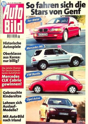3) Auto Bild 08/1998 - Mercedes G 320 Station mit  - Saab 9000 2.3 Turbo Anniver