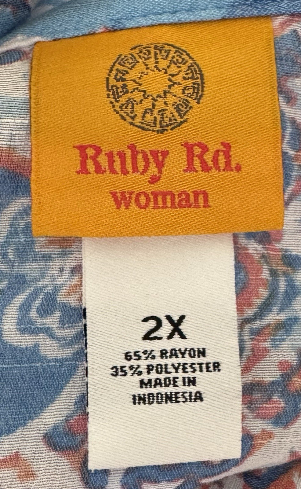 Ruby Rd. Silky Gauze Patio Party Patchwork Button… - image 8