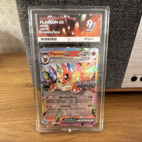 Ace Grading 9 Flareon ex 014 Prismatic Evolutions Holo 2025 English