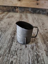 Vintage 1930s Metal Flour Sifter Miniature 3" Works RARE