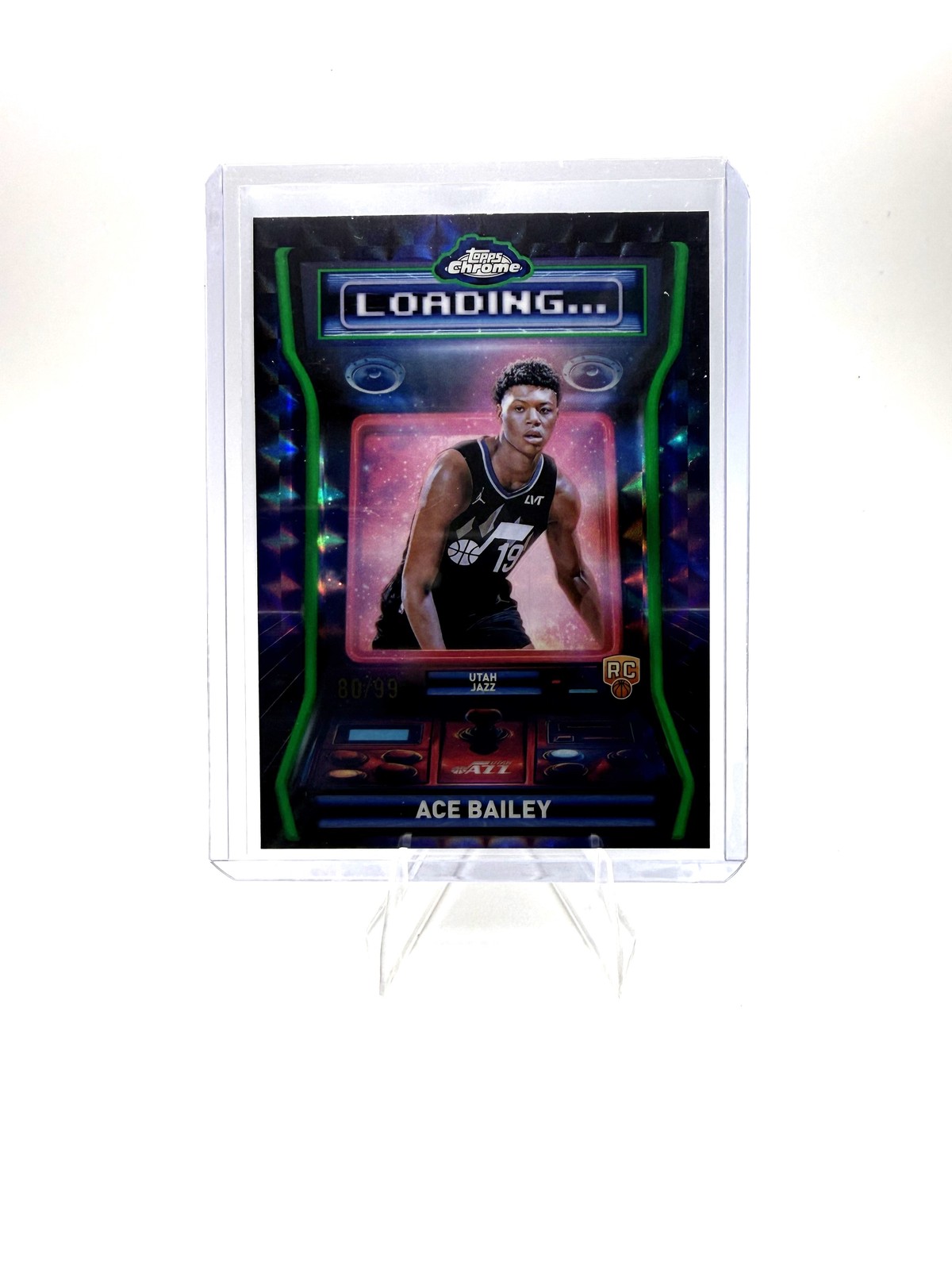 2025-26 Topps Chrome RC Green Loading /99 Ace Bailey #LD-14