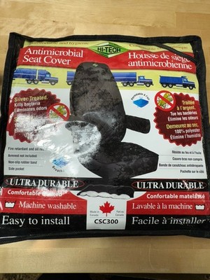 Hi-Tech Antimicrobial Truck Seat Cover (Wide) CSC-300 Kills Bacteria BLACK