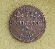 1830 1/6 Skilling Coin Nice Coin Very Nice Coin
