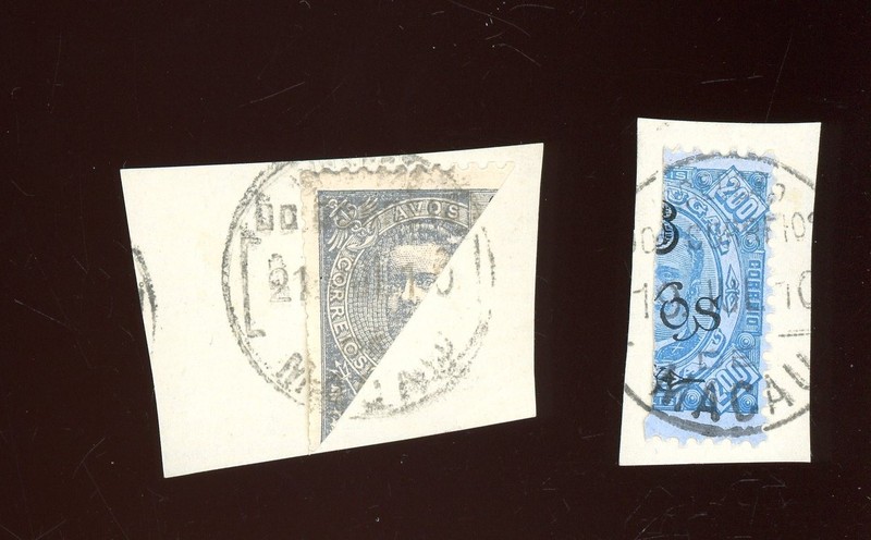 stamps-partial stamps as postage-lot of 2-worldwide-lot 82