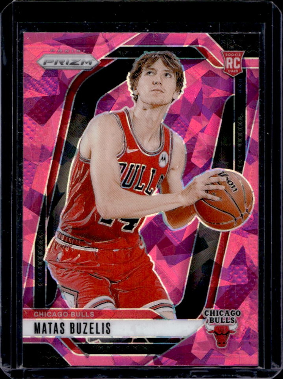 2024-25 Panini Prizm Matas Buzelis RC Pink Ice Rookie #252 Bulls