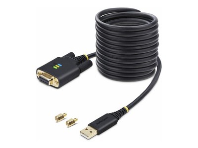 StarTech.com 10ft 3m USB to Null Modem Serial Adapter Cable Interchangeable DB9