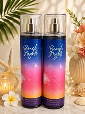 2 X New Beach Nights Fine Fragrance Mist by Bath Body Works, 8 fl oz Each