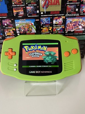 Nintendo GameBoy Advance GBA mit Hintergrundbeleuchtung Hispeedido IPS V5 Bildschirm Modded Grün