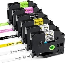 Compatible Label Tape Replacement for Brother TZe P-Touch Label Tape 12mm 0.47'