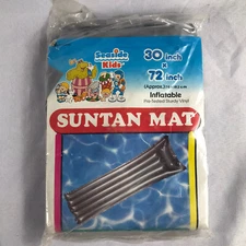 Vintage Seaside Kids Suntan Mat Summer Pool Float Gray Silver New Unopened