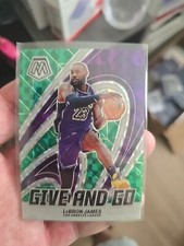 2023-24 Panini Mosaic Basketball Give And Go #3 LeBron James Green Mosaic Prizm