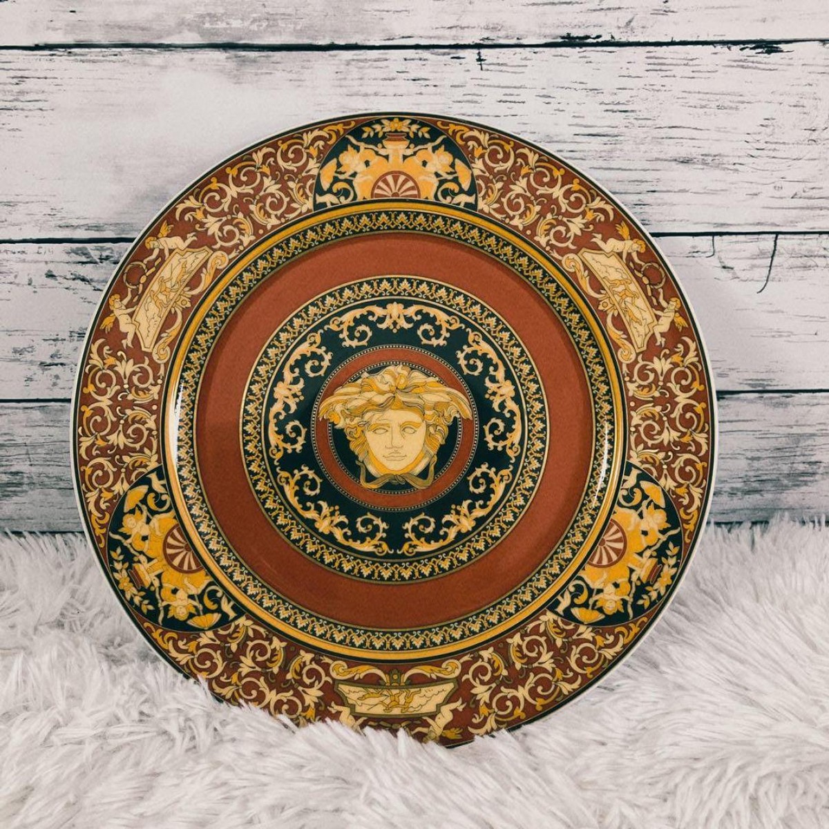 Versace Rosenthal MEDUSA Plate Red 31cm 12 inch porcelain
