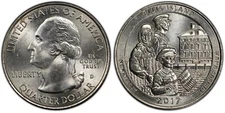 2017-D Ellis Island New Jersey NP ATB 25C Unc Quarter Philadelphia mint NPD37