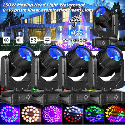 4X 250W IP65 Wasserdicht 17Gobo 8+16 Prisma Strahl LED Moving Head Bühnenlicht