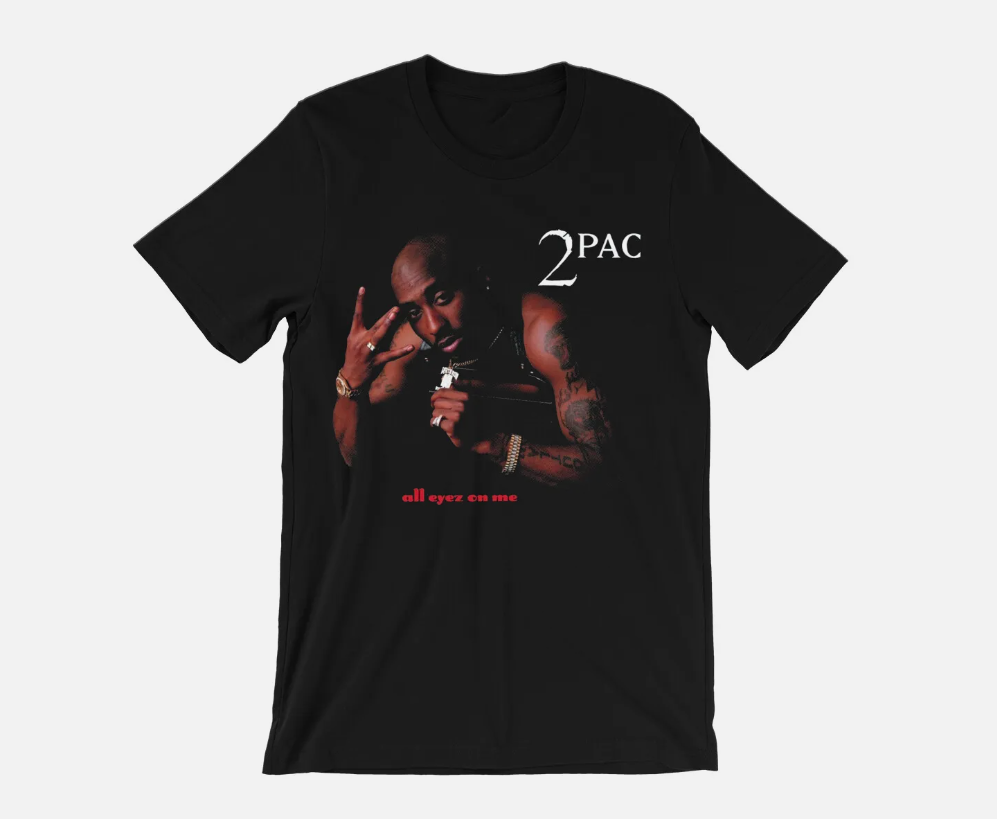FILA 2pac T Shirt All Eyez On Me album art vntg maglietta rap Tupac Death Row Snoop