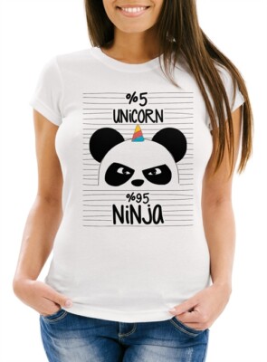 Einhorn T-Shirt Unicorn Ninja Einhorn Pandicorn Panda Moonworks 