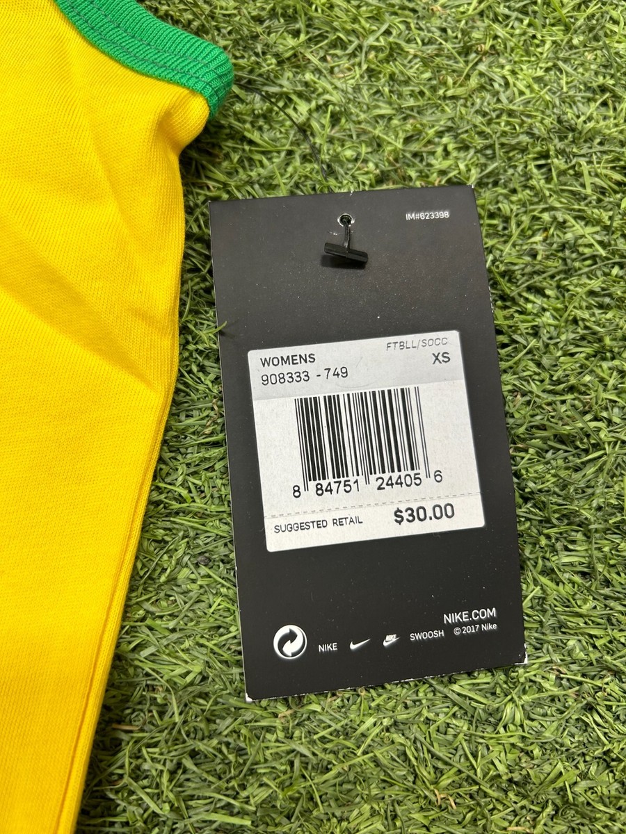 Nike Brasil 2018 Womens Tank Top - Yellow | eBay
