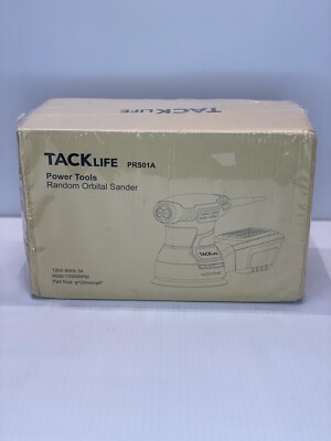 TACKLIFE 5-Inch Random Orbit Sander 3.0A with 12Pcs Sandpapers, 6 Variable Speed