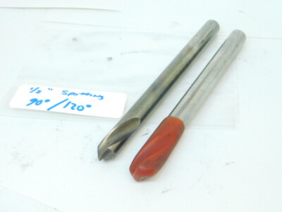 USED 2PCS. PRECISION TWIST DRILL 1/2'' HSS SPOTTING TWIST DRILL .500''