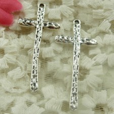 Free Ship 28 pcs Antique silver cross charms pendant 47x21mm H-4763