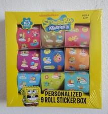nickelodeon Spongebob Sticker Rolls - Spongebob Rolled Sticker Box 9Rolls New