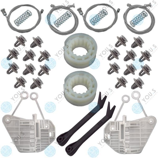 FüR Smart Fortwo 450 Coupe Cabrio Fensterheber + LÖSewerkzeug - SET Vorne L + R-image